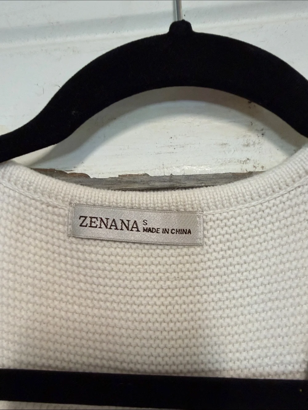 Zenana Outfitters Cream Knit Tie-Front Tank Vest